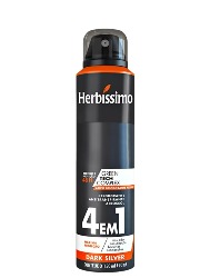 HERBISSIMO DESOD AEROSOL 150ML DARK SILVER