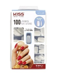 FIRST KISS UNHAS 100PS14BR NATURAIS QUADRADO CURTO