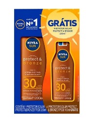 NIVEA SUN KIT PROTECT BRONZE FPS30 200ML+100ML
