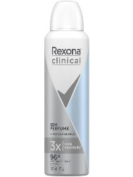 REXONA DESOD CLINICAL AEROSOL 150ML SEM PERFUME