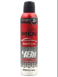 SOFFIE DESOD AEROSOL 300ML MEN TURBO
