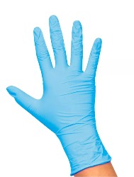 SANTA CLARA LUVA NITRILICA AZUL 5077 P 12UN