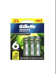 GILLETTE CARGA MACH3 SENSITIVE L6P5