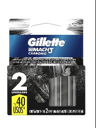 GILLETTE CARGA MACH3 CARBONO 2UN