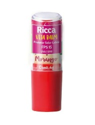 RICCA PROT SOLAR LABIAL FPS15 MORANGO