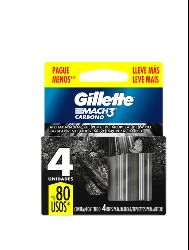GILLETTE CARGA MACH3 CARBONO 4UN L+P-