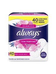 ALWAYS ABS PROT. DIARIO C/40UN C/PERFUME S/ABAS