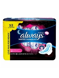 ALWAYS ABS P.T. PINK NOTURNO C/32UN C/ABAS L32P26