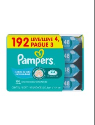 PAMPERS LENCO UMED CUID BEBE L4P3