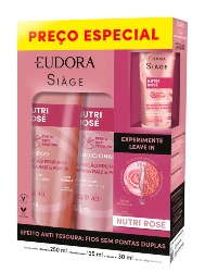Kit Eudora Siàge Nutri Rosé Shampoo 250ml + Condicionador 125ml + Leave in 30ml