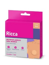 RICCA ADESIVO PROTECAO DE MAMILOS REUTILIZAVEL BEGE 3439