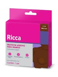 RICCA ADESIVO PROTECAO DE MAMILOS REUTILIZAVEL MARROM 3440