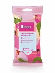 RICCA LENCOS UMEDECIDOS ANTISSEPTICOS ROSA 10UN 3800
