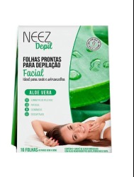 NEEZ DEPIL FOLHAS PRONTAS FACIAL ALOE VERA 16UN