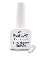REAL LOVE ESMALTE PARA CAB EM GEL EFEITO MARMORE 10ML