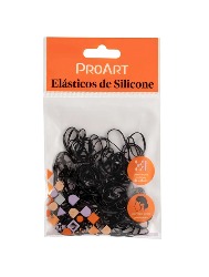 PROART ELASTICO SILICONE G PRETO 100 UNI