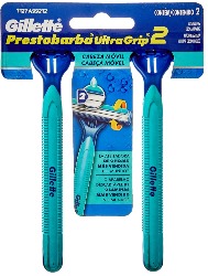 GILLETTE APARELHO PRESTOBARBA UULTRAGRIP C/2 MOV MASC SM N