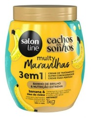 SALON LINE CACHOS DOS SONHOS CREME CONDICIONADOR BANANA 3EM1