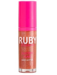FIRST KISS RK GLOSS LABIAL GLITTER BLUSH GOLD