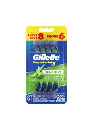 GILLETTE APARELHO PREST3 SENSITIVE L8P6