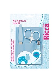 RICCA KIT MANICURE INFANTIL AZUL