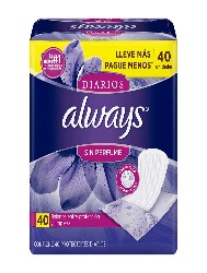 ALWAYS ABS PROT. DIARIO C/40UN S/PERFUME