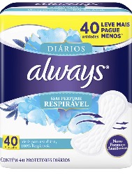 ALWAYS PROTETOR DIARIO 40UN RESPIRAVEL