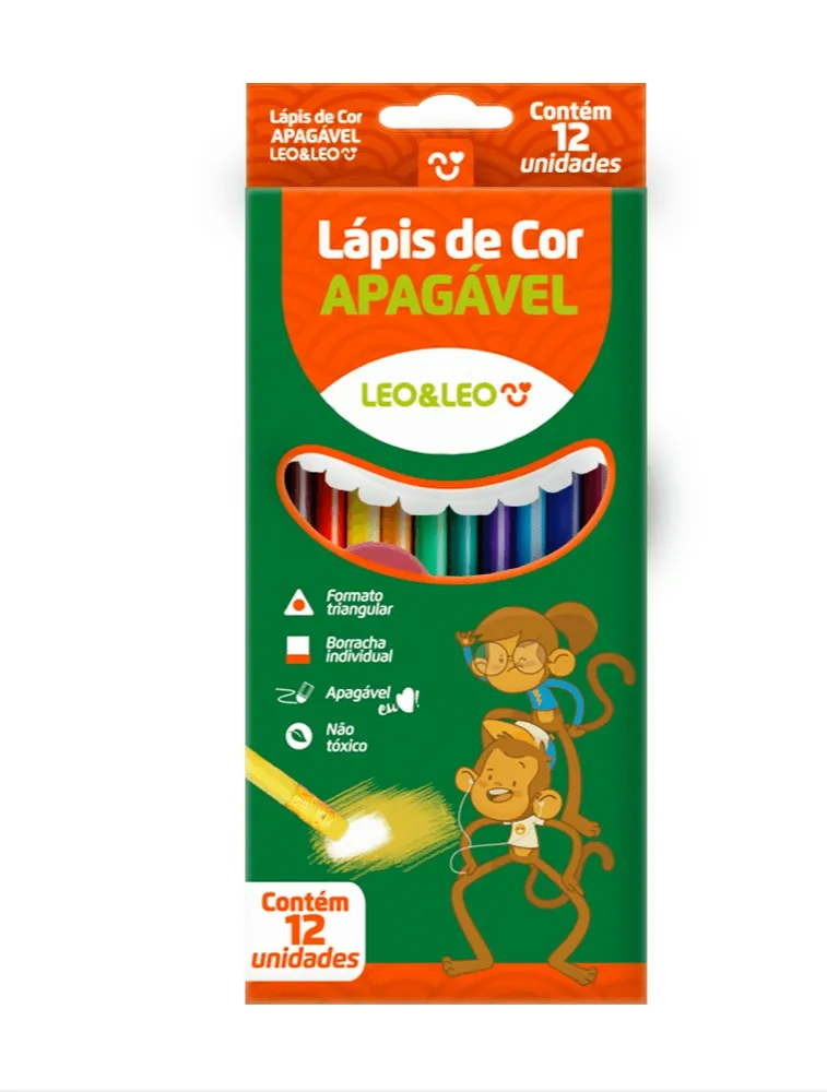 LAPIS DE COR LEONORA APAGAVEL TRIANG 12CORES 72101