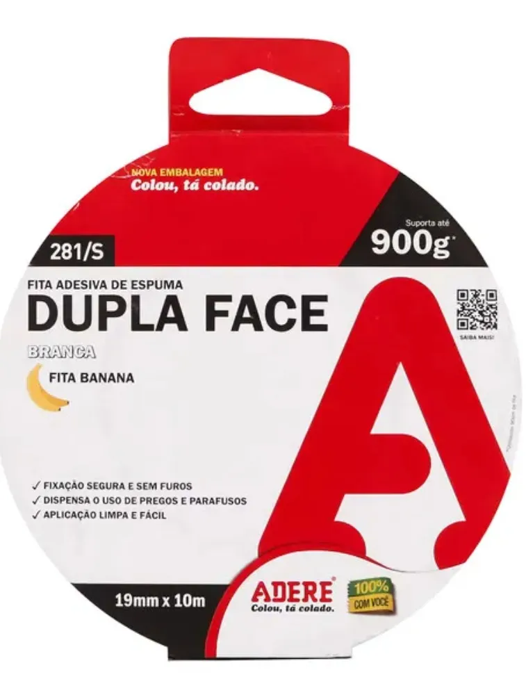 FITA D FACE ADERE ESPUMA FIXACAO MAXI 25X10