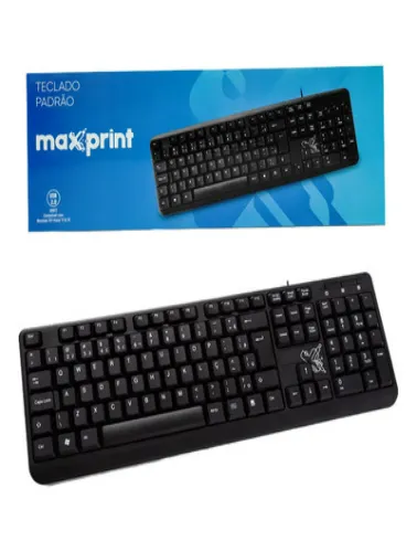 TECLADO MAXPRINT OFFICEEASY C/ FIO USB2.0 PRETO