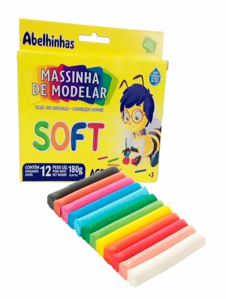 MASSA P/MODELAR ACRILEX SOFT 12 CORES