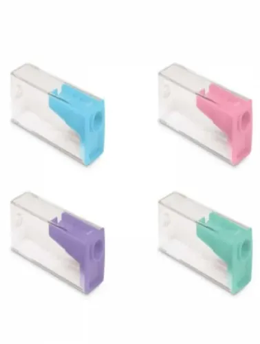 APONTADOR FABER COM DEPOSITO TRANSPARENTE TONS PASTEL UND