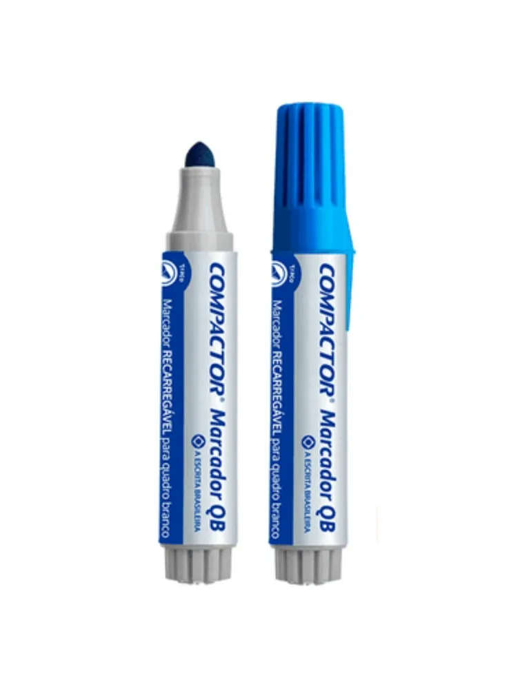 MARCADOR QUADRO BRANCO COMPACTOR AZUL