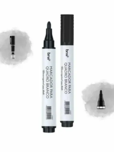 MARCADOR QUADRO BRANCO BRW PRIME PRETO CA6012