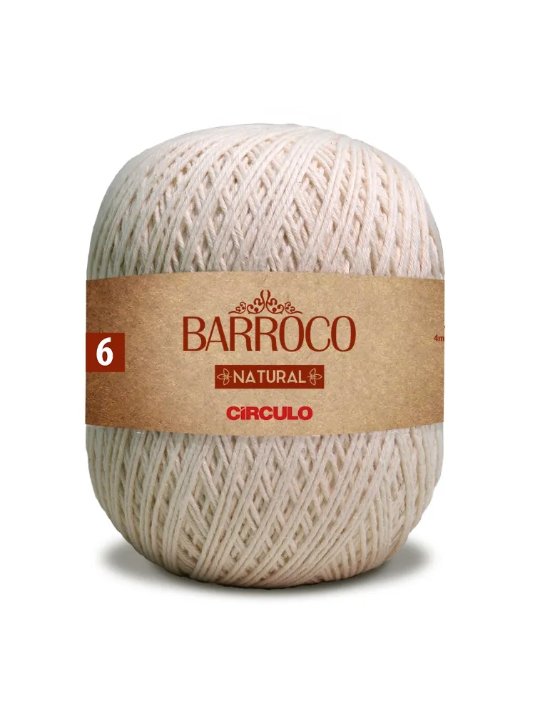 0020 BARBANTE CIRCULO BARROCO N6 NATURAL 791M 100%CO