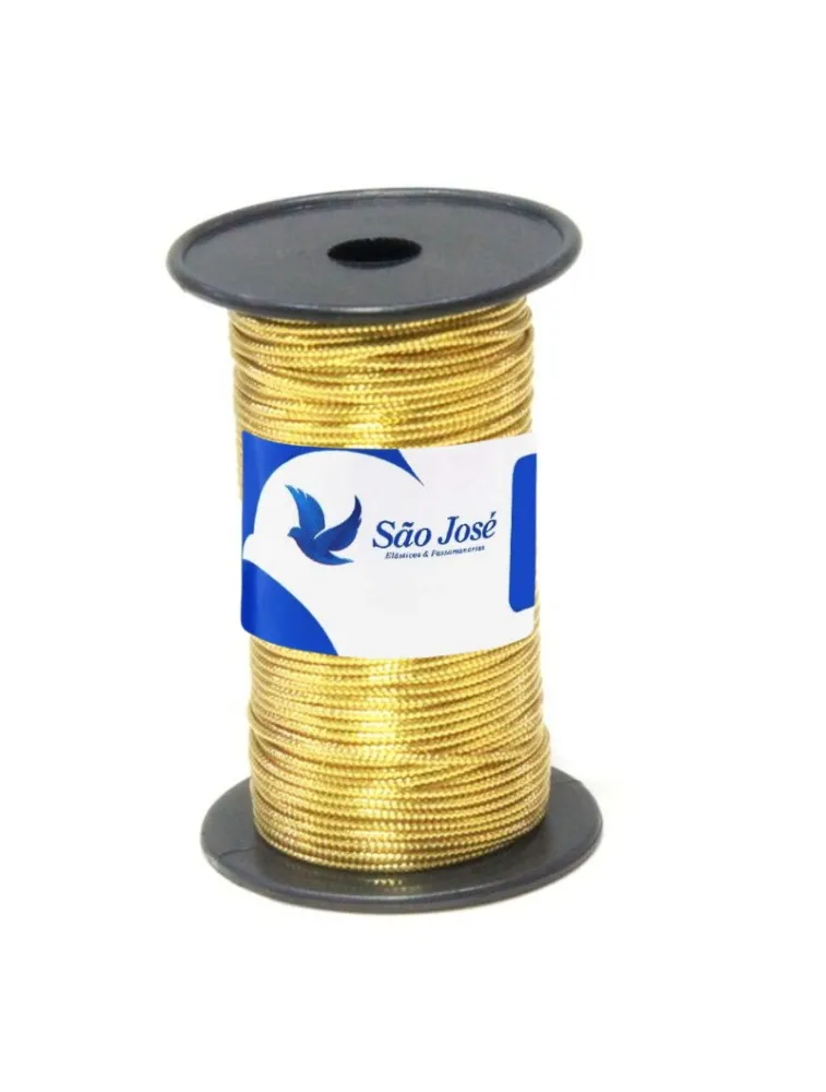 OURO CORDAO SAOJOSE METALIZADO 9000R 1,1MM 60%CO