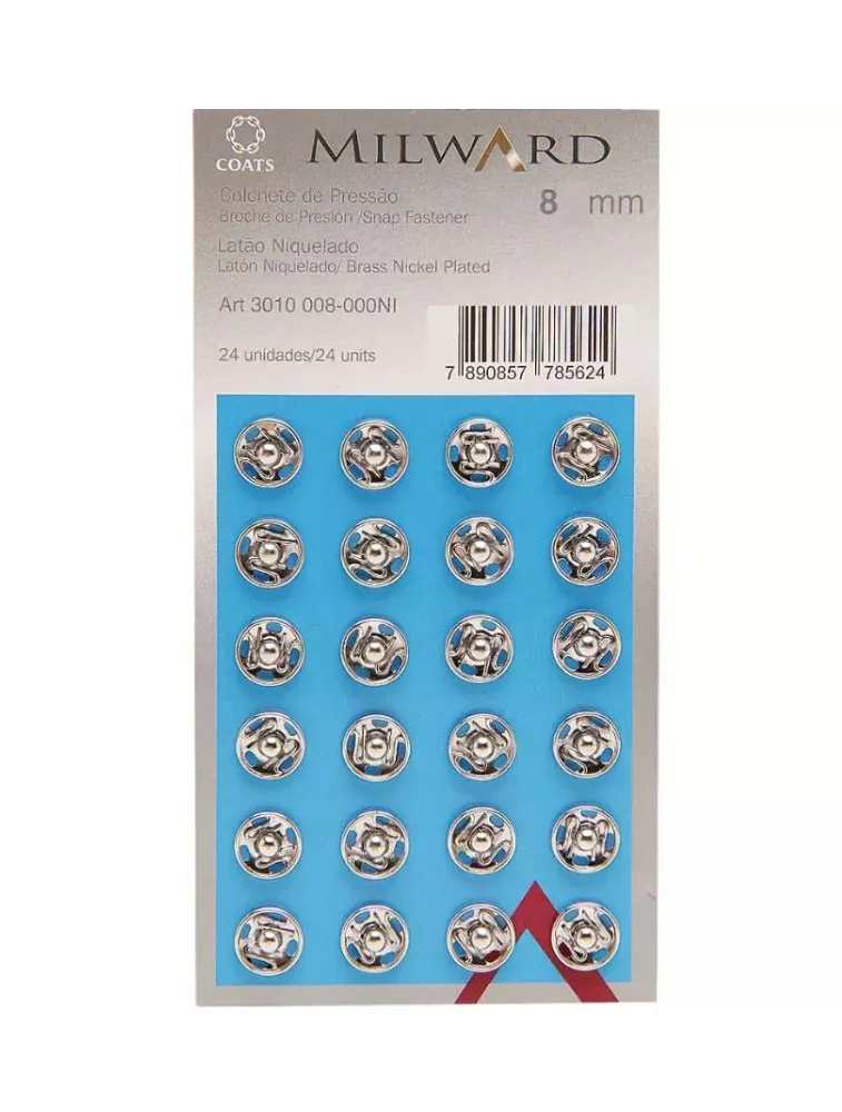 0008 COLCHETE COATS PRESSAO MILWARD