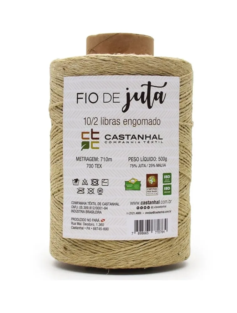 NAT. FIO DE JUTA CASTANHAL ENG BOB 10/2LBS 710M 500G 75%CL