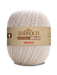 PTA. BARBANTE CIRCULO BARROCO N4 NATURAL BRILHO 1150M 100%CO