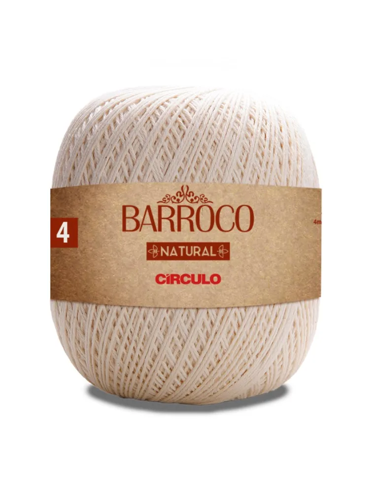 0020 BARBANTE CIRCULO BARROCO N4 NATURAL 1186M 100%CO