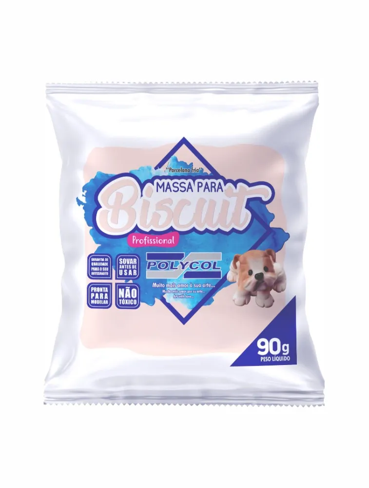 0196 MASSA POLYCOL BISCUIT 90G