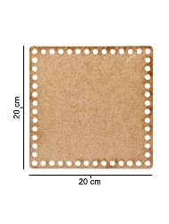 BASE MS CROCHE QUADRADA 20X20CM MDF