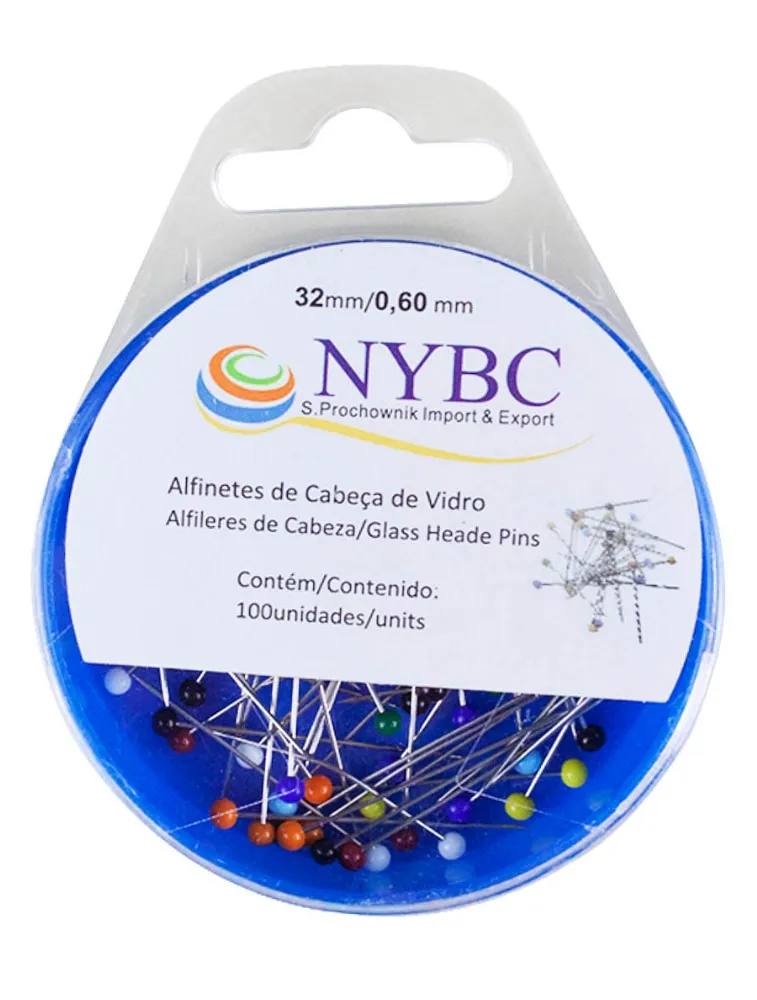 C100 ALFINETE NYBC CABECA VIDRO
