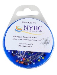 C100 ALFINETE NYBC CABECA VIDRO