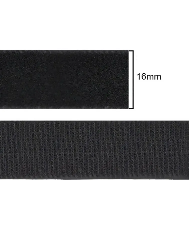 *PTO. VELCRO BK 16MM 25M 70%PES