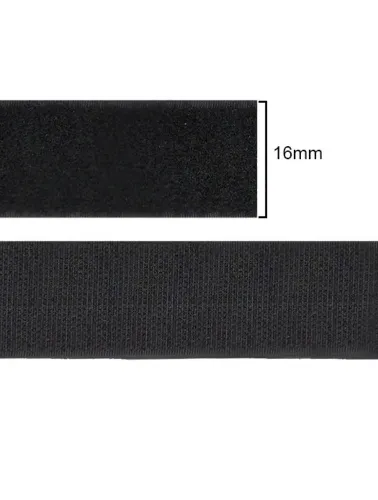*PTO. VELCRO BK 16MM 25M 70%PES