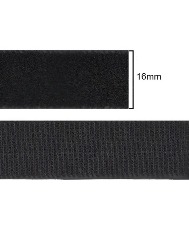 *PTO. VELCRO BK 16MM 25M 70%PES