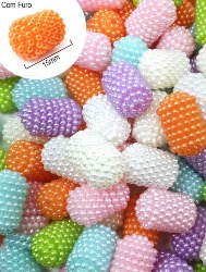 SORTCL. PEROLA CRAQUELADA OVAL C/FURO RO.151208 10X15MM 50G