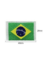 ETIQUETA BORDADA BRASIL RO151685 C/50