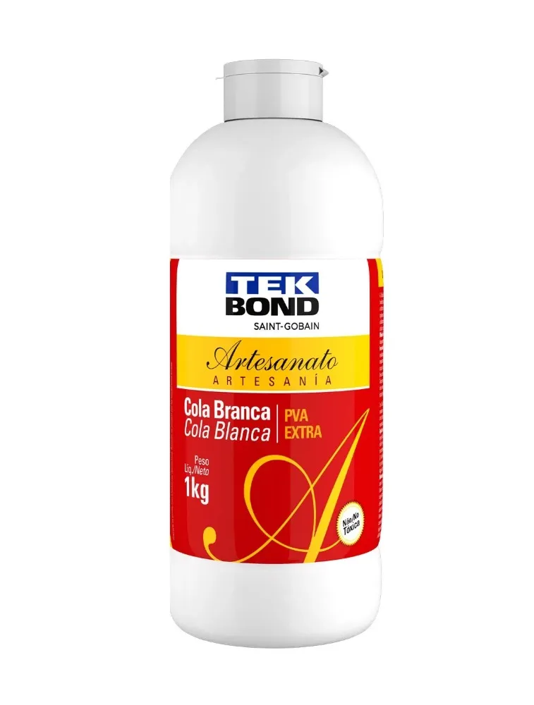 1KG COLA TEKBOND BRANCA PVA ARTESANATO